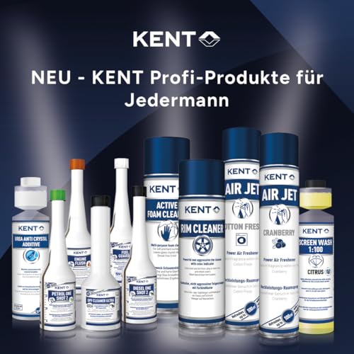 KENT Screen Wash 1:100 Citrus – Hochwirksames Konzentrat mit Reinigungsadditiven für die Scheibenwaschanlage – Scheibenklar mit Zitrusduft – geeignet für Kunststoffscheinwerfer & Fächerdüsen