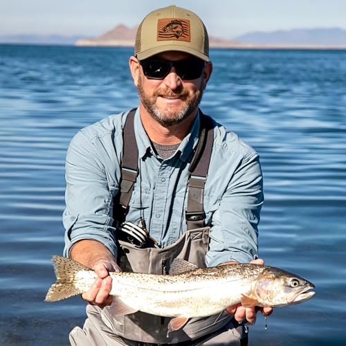 Image of Fishing Hat Fishing Gifts for Men, Bass Fish Flag Hats, Fishing Gear Accessories Stuff, Adjustable Fishing Trucker Hat