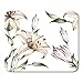 Produktbild Semtomn Mauspad Lilie Lilien Aquarell Blumenmuster Romantische tropische Vintage Blüte Mousepad für Notebooks, Desktop-Computer Mausmatten, Büromaterial