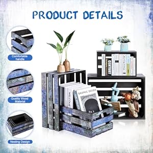 Setof4decorativewoodcratesnestingstoragecontainer4sizefarmhousewoodenstorageboxesrusticwoodencratesforstoragedisplaydecorationsvintageairbrush Urban Country Home Decor Set of 4 decorative wood crates nesting storage container 4 size farmhouse wooden storage boxes rustic wooden crates for storage display decorations vintage airbrush urban country home decor