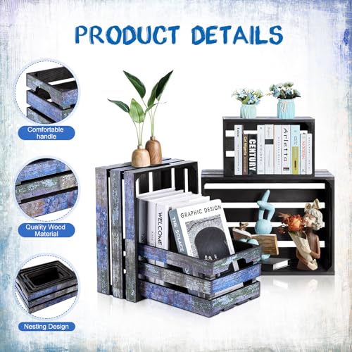 Setof4decorativewoodcratesnestingstoragecontainer4sizefarmhousewoodenstorageboxesrusticwoodencratesforstoragedisplaydecorationsvintageairbrush Urban Country Home Decor Set of 4 decorative wood crates nesting storage container 4 size farmhouse wooden storage boxes rustic wooden crates for storage display decorations vintage airbrush urban country home decor