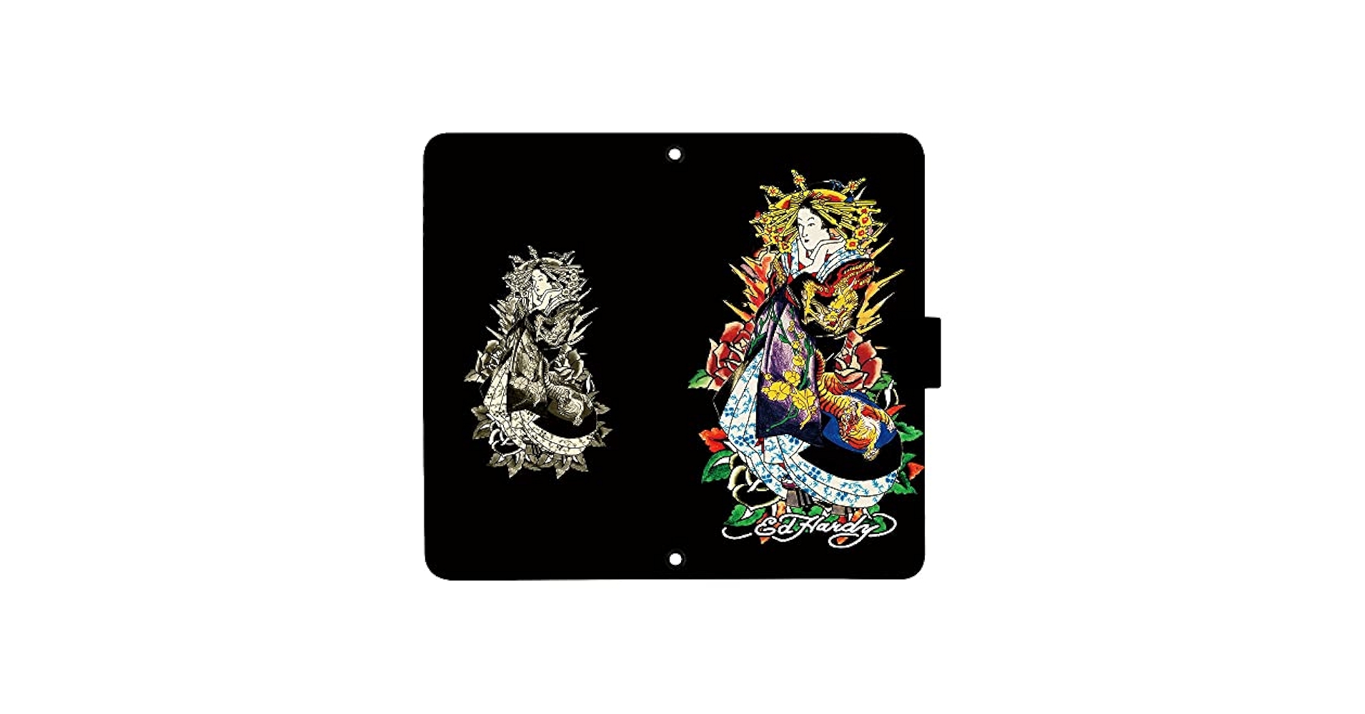 Amazon.co.jp: iPhoneX ケース [デザイン:22.花魁×bk/マグネット