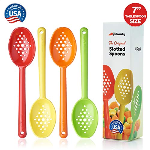 Small Slotted Serving Spoons | 7-Inches Length | Made in USA |