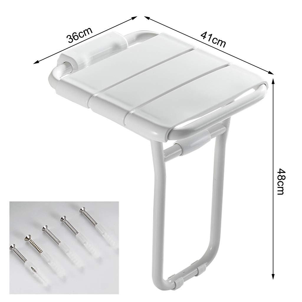 Plegable pared de la ducha Taburetes pared de plástico montados en el asiento de ducha y silla plegable - Banco de baño for las piernas de la ayuda de movilidad reducida Baño La ducha antideslizante d