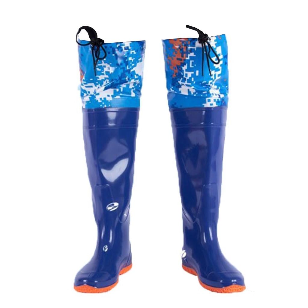 Wodery wędkarskie biodrowe PVC za kolano i pośladki -60cm, Wędkarstwo polowanie Wodoodporne