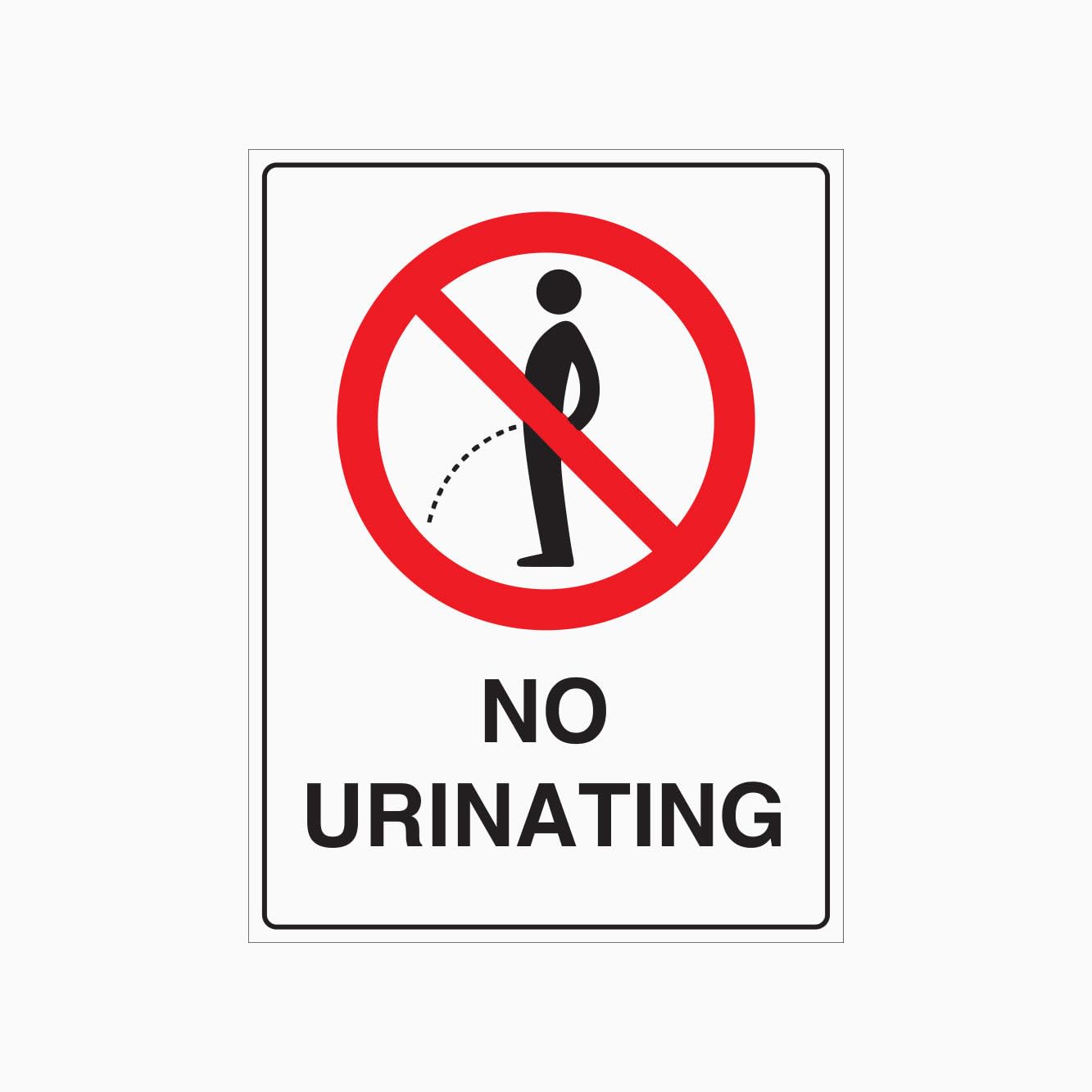 NO URINATING Sign, 12x8 Inch Metal Tin Sign, Public Hygiene Prohibition Plaque for Restrooms and Outdoor Public Spaces