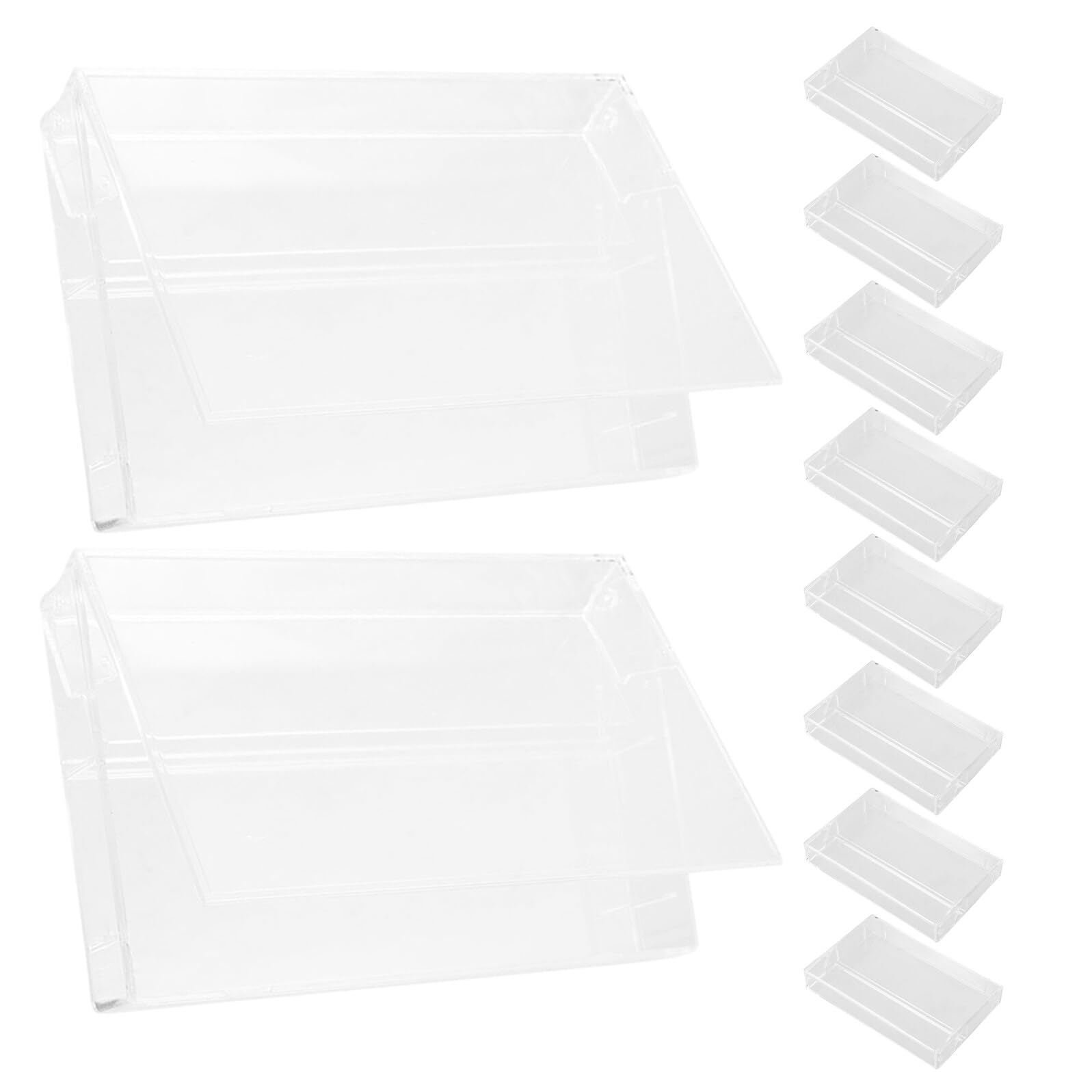 15 Pezzi Porta Cassette Trasparente in Plastica Organizer Compatto per Nastri Audio con Maniglia Integrata Custodia Rigida per Esposizione Vintage e Protezione Tape per Casa e