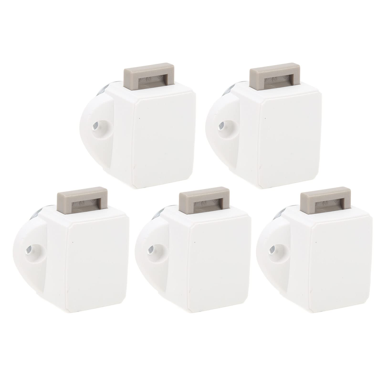Chiusura a Pulsante, 5 Pezzi in Lega di Zinco Serrature per Armadi Senza Chiave Chiusure per Porte di Armadi per Hardware per Mobili con Spessore Porta 14-16 mm