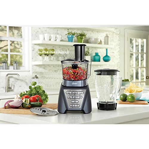 Oster Pro 1200 Blender With Professional Tritan Jar And Food Processor Attachment, Metallic Grey #TOP6