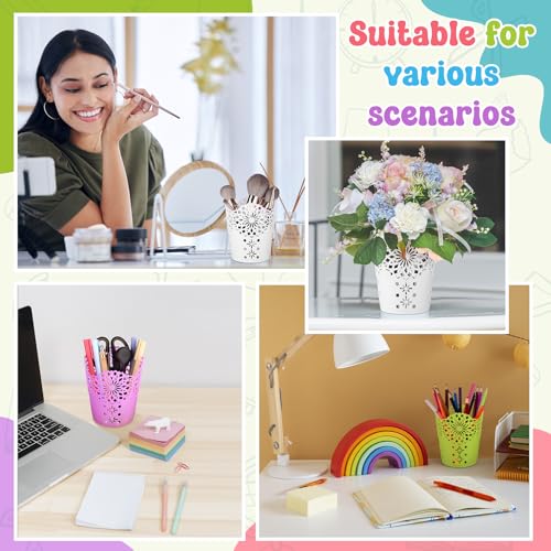 Pot a crayons en plastique ULELE lot de 10 organisateurs creux de bureau et ecole