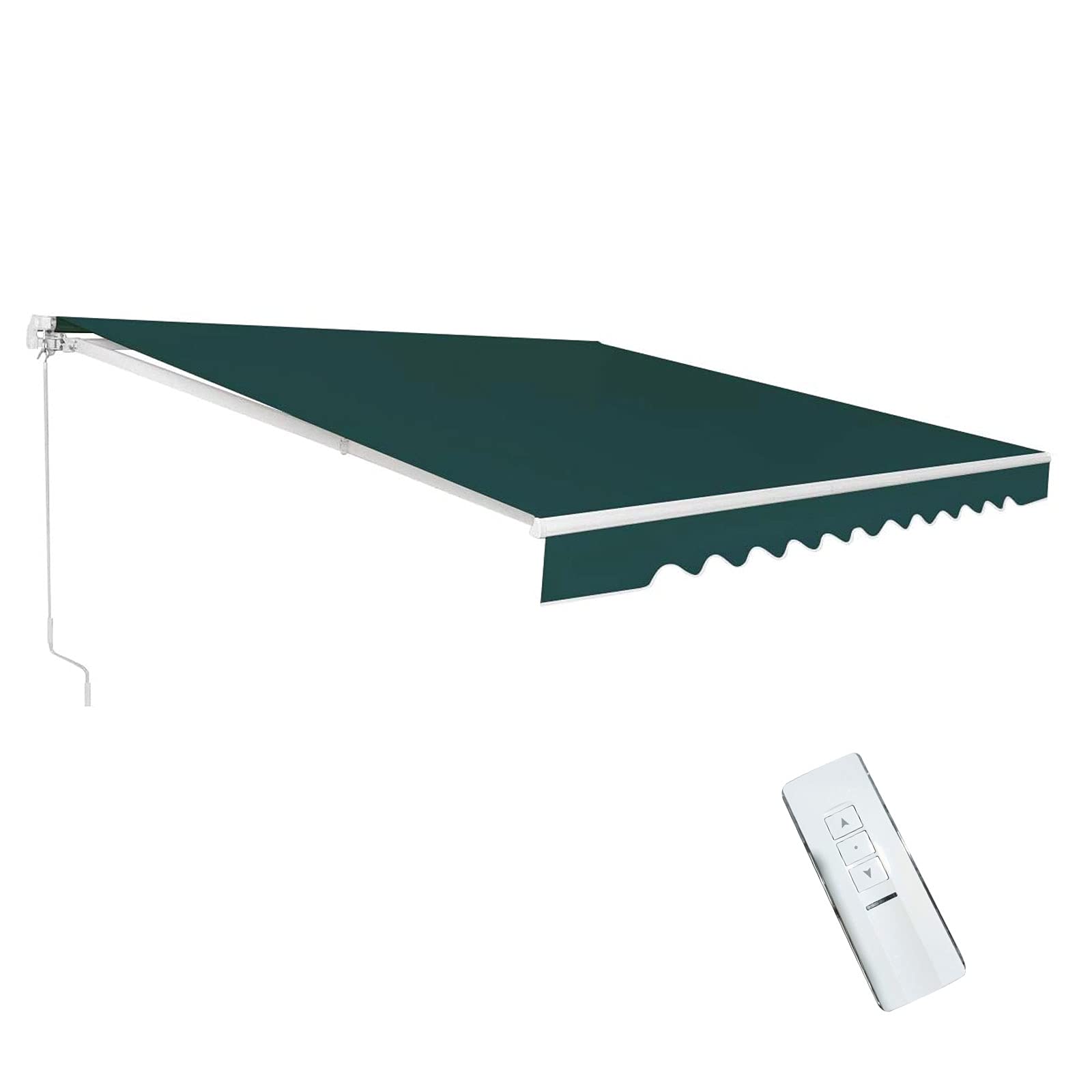 Buy Electric Motorized Retractable Frame Patio Awning with Remote Control, Patio Awning Canopy