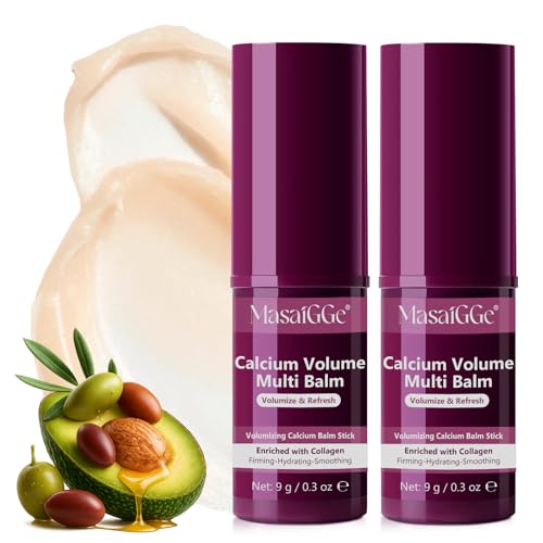 Calcium Volume Multi Balm Stick, Bálsamo Multiusos con Calcio, Bálsamo Facial Multiusos con Calcio y Colágeno, Hidratante y Reafirmante, Antiarrugas,Reduce Líneas Finas,Rostro,Ojos,Labios y Cuello (2)