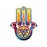 13cm x 12,9 cm para Hamsa mano de Fátima pegatinas de coche casco de motocicleta bien impermeable