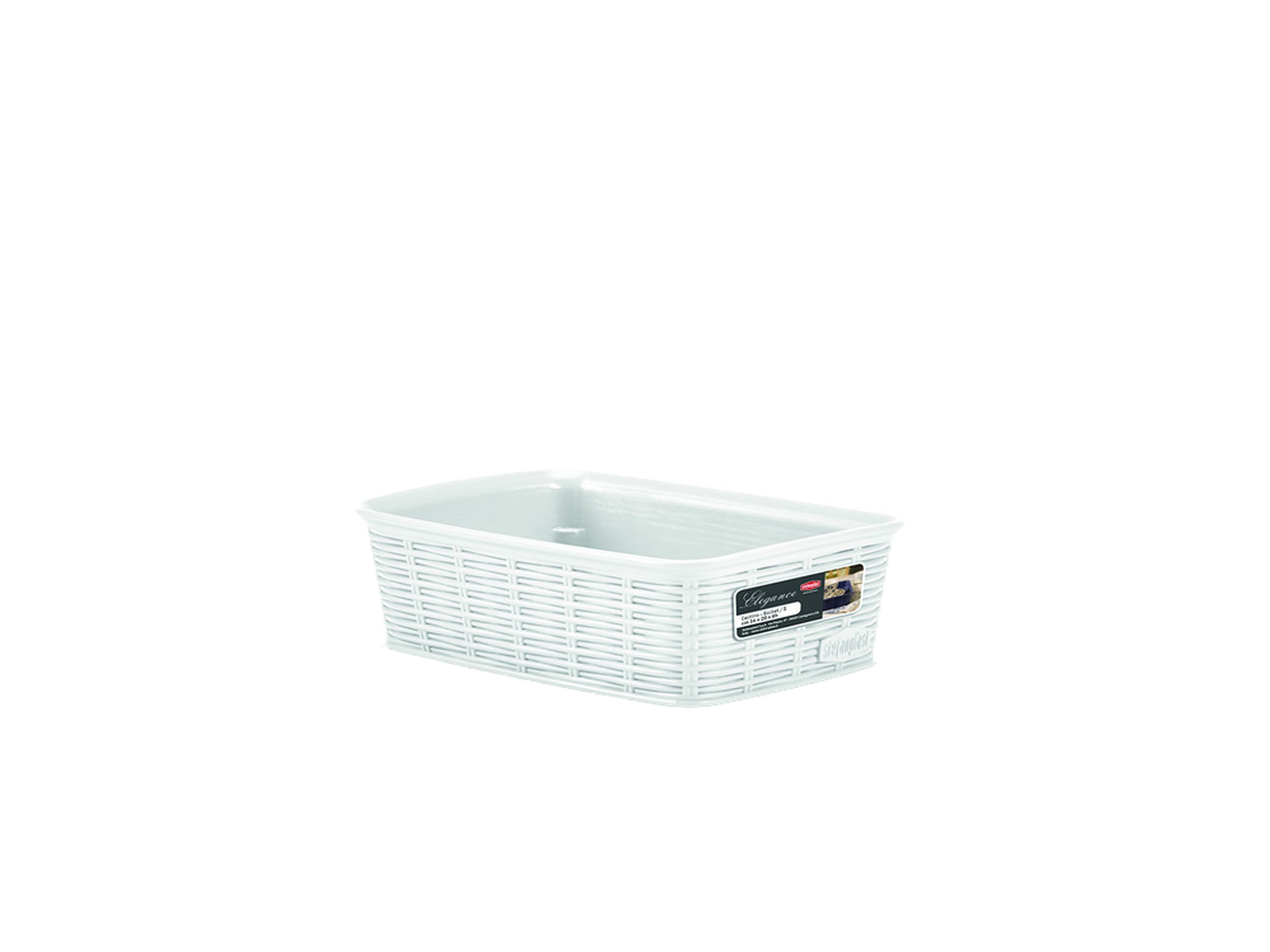 Stefanplast White Elegance Basket, Small/20 X 14 X 6 Cm