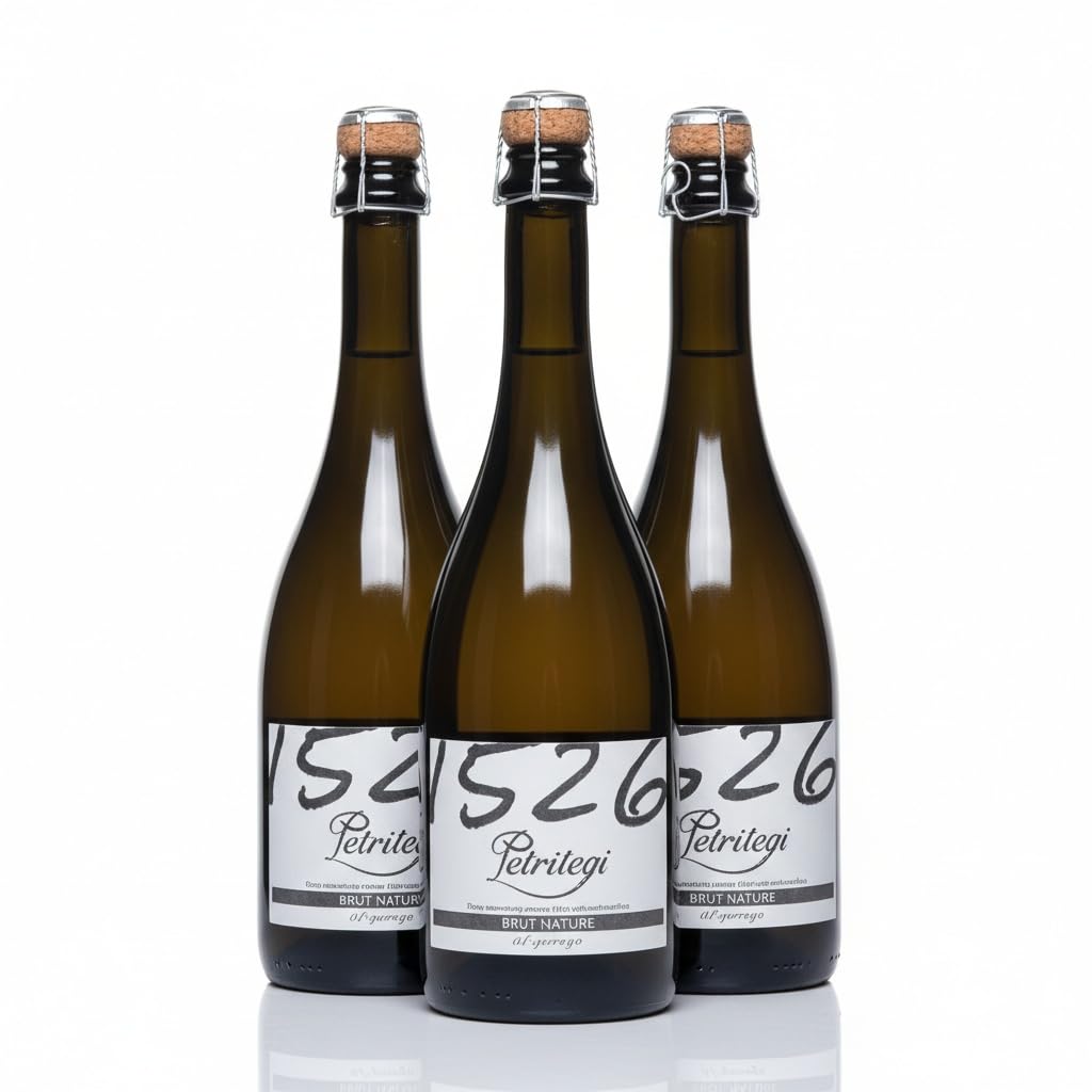 Sidra Natural Espumosa Petritegi Aparduna Brut Nature – Elaborada con Manzanas Autóctonas del País Vasco según el Método Tradicional de Segunda Fermentación en Botella 7% vol. (Pack 3)