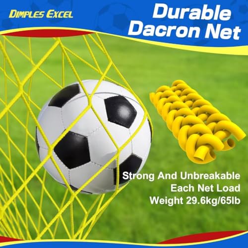 Dimples Excel Soccer Goal Kids Soccer Net for Backyard, 2 Set (4' x 3', Blue Yellow) by Dimples Excel - Image 4