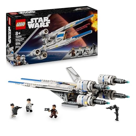 LEGO Star Wars 75399 Rebel U-Wing Starfighter Building Toy with Swing-Wing Function & 3 Minifigures incl. Cassian Andor, Plus a K-2SO Droid Figure - Gift for 8+ Year Old Boys & Andor Season 2 Fans