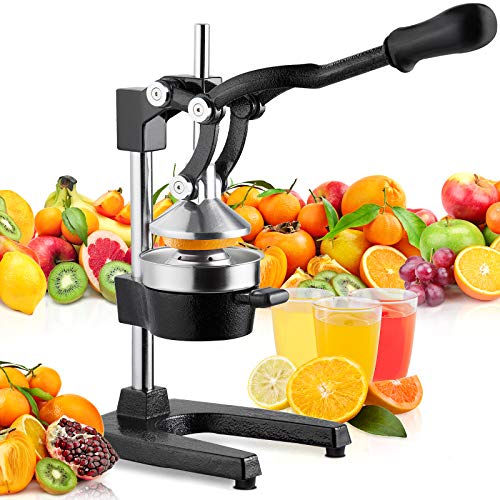 Deuba Profi Saftpresse aus Edelstahl hochwertige Zitruspresse mit Hebel Hand Entsafter Juicer manuell bedienbar 6,5kg