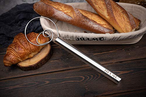 Jillmo Danish Dough Whisk, 12Inch Stainless Steel Whisk #TOP5