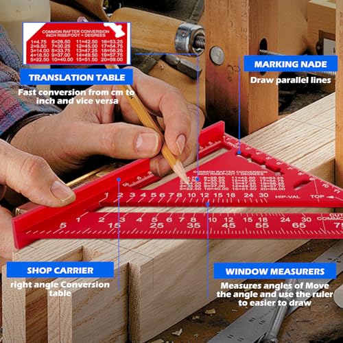 7 Inch Multifunktional Zimmermannswinkel, für Schreiner, Ingenieure