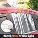 Set of 3 Car Curtains, 99% Light Blocking Car Privacy Curtains, 1 Privacy Divider Curtain & 2 Side Window Sun Shade for Sedan Truck SUV Camping Travel Sleeping Accessories