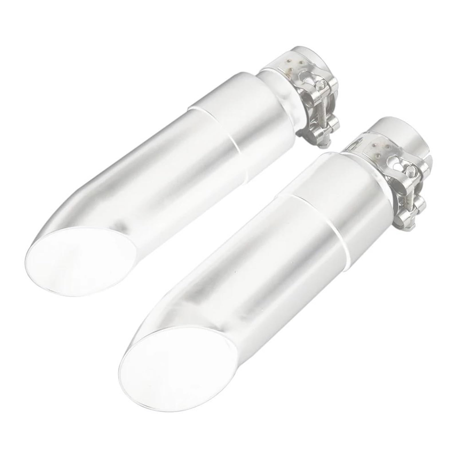 HRQCTIM Motorcycle Exhaust Pipe For Indian For Scout For Bobber Sixty Rogue Twenty 2015-2023 Slip-On Exhaust System Short Slip Ons Mufflers Exhaust Pipe(Silver No muffler)
