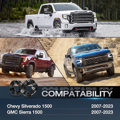 Image of Nilight 2 inch Front Leveling Kit Compatible with Chevy Silverado 1500 /GMC Sierra 1500 2007-2023,2 Inch Front Strut Spacers Leveling Kits 2011 2012 2013 2014 2015 2016 2017 2018 2019 2020 2021 2022 2023