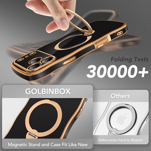 GolbinBox for iPhone 17 Pro Case with Magnetic Ring Stand and Wavy Edge - image 8