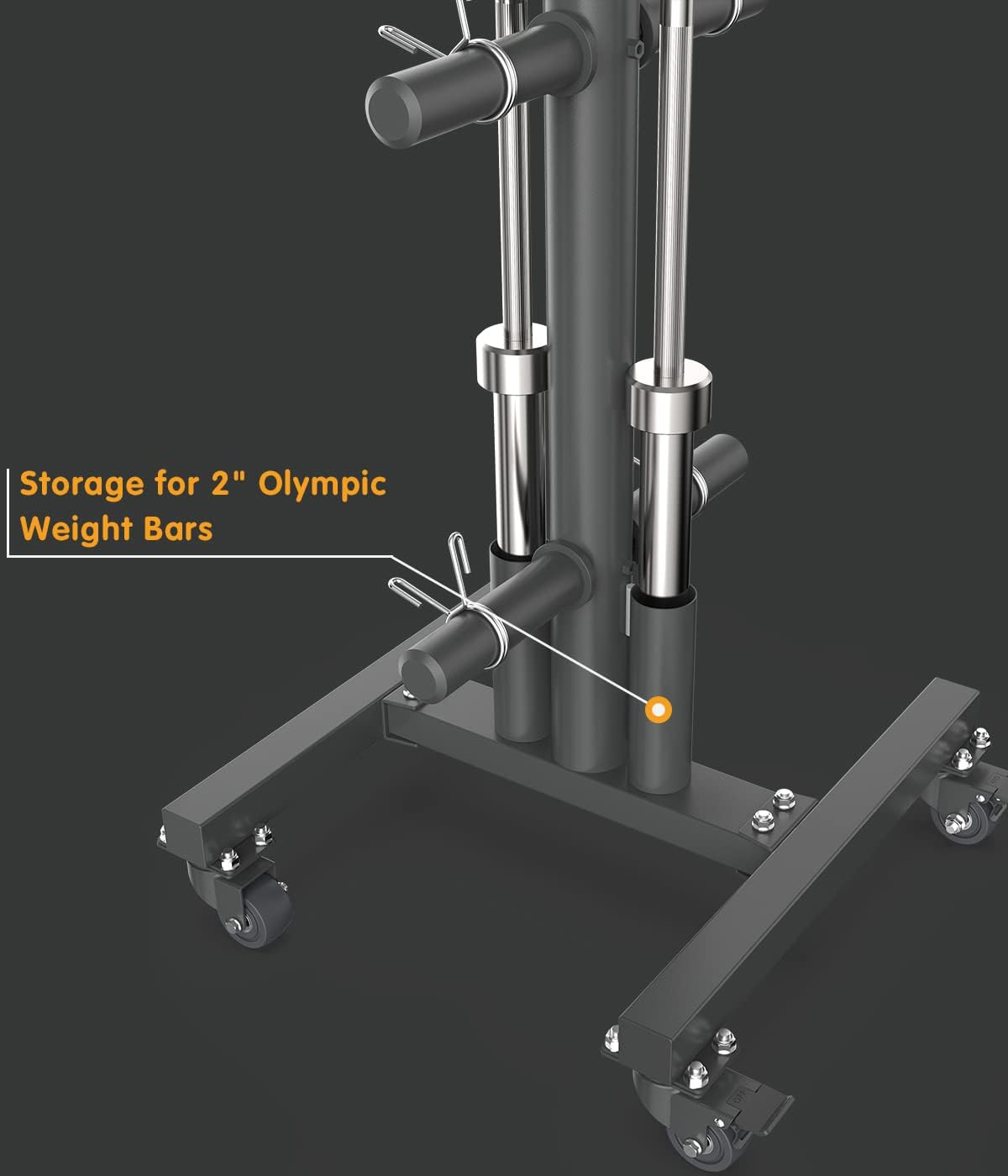 DONOW Olympic Weight Plate Tree Vertical Weight Rack for Two Inch and One Inch Plates and Barbell Holder Gym Storage with Transport Wheels and Locking Casters 800lbs