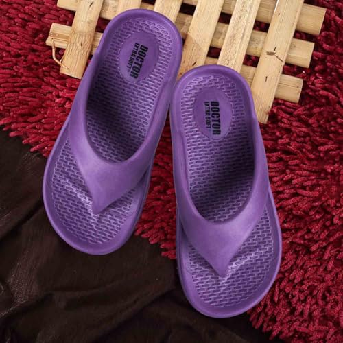 Image of DOCTOR EXTRA SOFT Women's EVA Flip Flop Slippers| Lightweight Comfortable Sandals| Thick Sole Cushion Slip-On, Waterproof Cloud Soft Platform Thong for Summer Beach, Pool & Indoor Outdoor Wear D-557