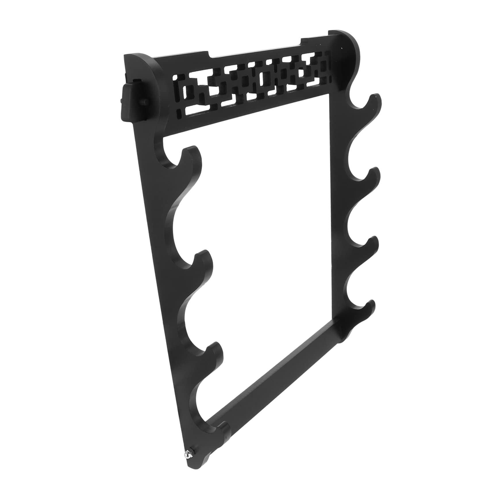 Soporte para Espada de Pared Multicapas de Madera Negro para Coleccionistas
