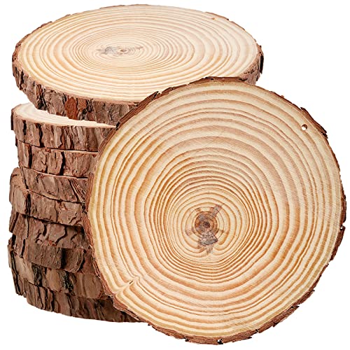 Cercles en bois pré-percés de 17 cm pour décorations de Noël et de table