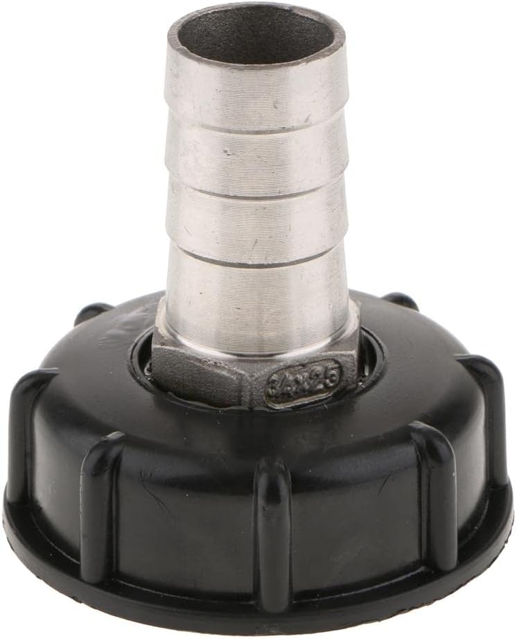 Water Tank Connector Bulkhead Tank Fitting, (60mm to 25mm) IBC Tote Tanks Drain