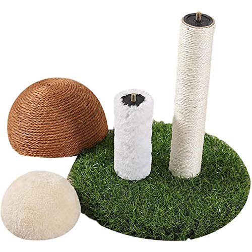 Jouets pour chat griffoir champignon, solution anti-griffures meubles en sisal - 5