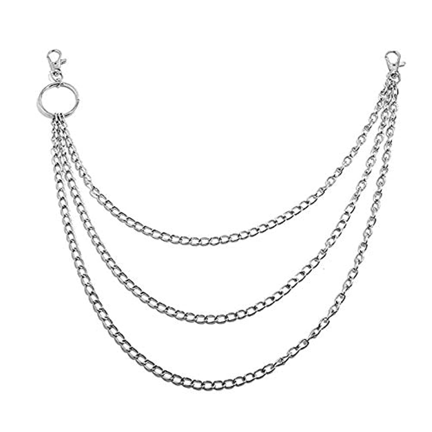 Jeans Chain for Men Stainless Steel Silver Multi-layer Silver Jeans Chain for Men and Women
