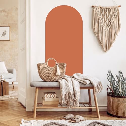 HLNIUC Large Orange Arch Wall Decal Peel and Stick Set of 4PCS(12.5&rdquo;x24&rdquo;) Boho...