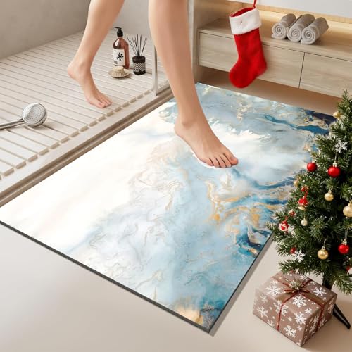 OWUFFY Diatomaceous Earth Bath Mat - 36 x 60in Quick