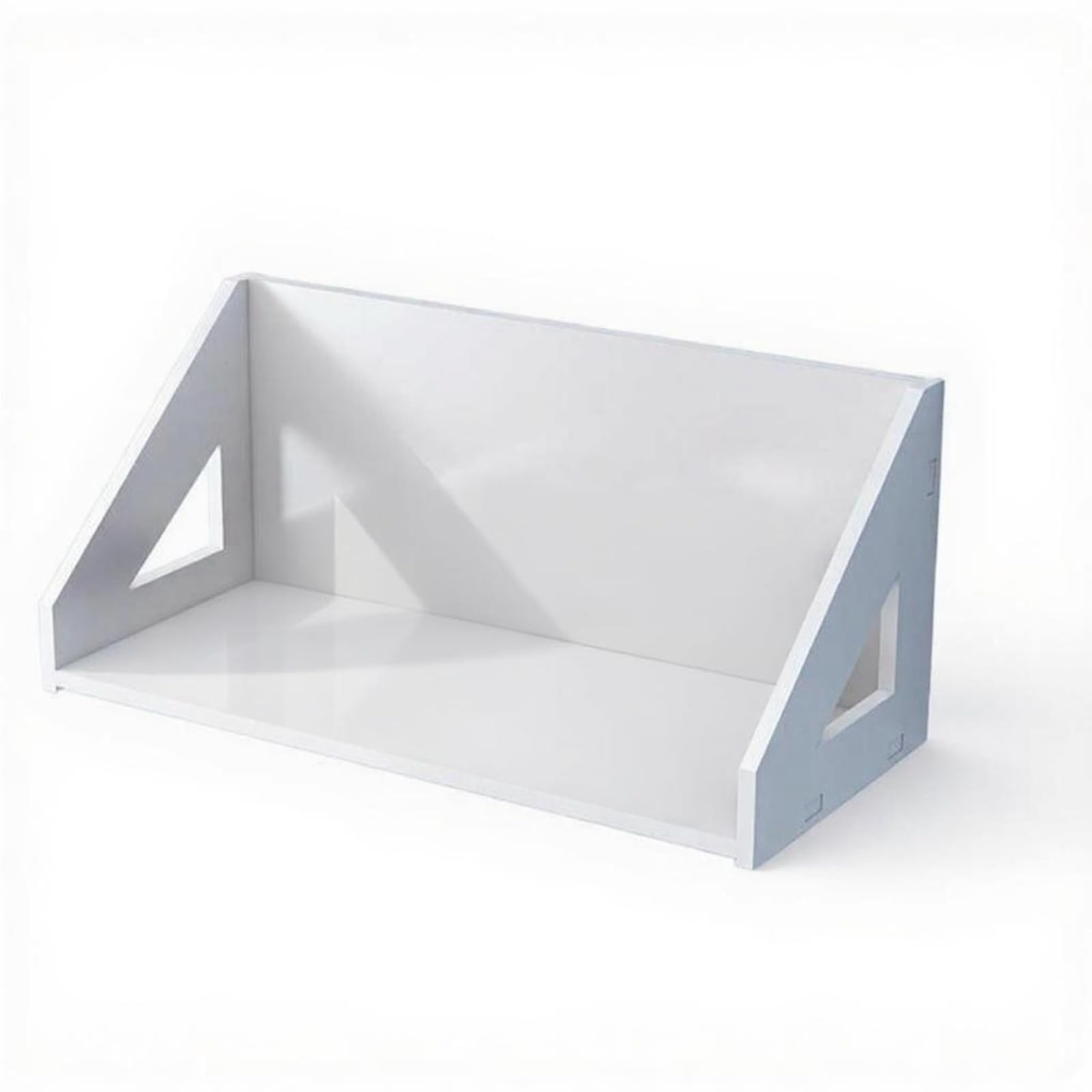 Projector Shelf Wall Mount, No Drill Installation, Storage Organizer, Bedroom Living Room Triangle 40Cm White-image-46