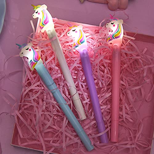 4Pcs Led Pens Flashing Gel Ink Pens Light up Pen Glow in The Dark for Office School Supplies Party Favors Gifts (Random Color)