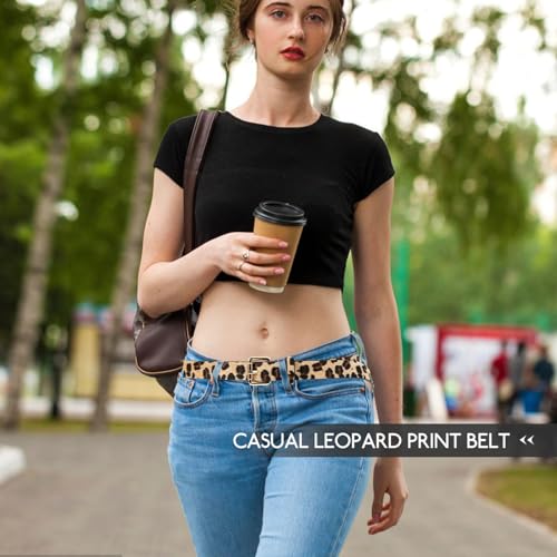 VALICLUD Leopard Print and Cheetah Print Belts - Leather for Women4