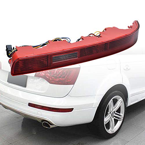 Anzios Oe Replacement For 2007-2015 Audi Q7 Rear Bumper Brake Stop Light Tail Lamp Reflector Reverse Stop Taillight Red Lens, Right Pasenger Side #TOP1