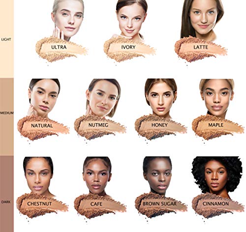 Bella Terra Mineral Powder Foundation | Long-Lasting All-Day Wear | Buildable Sheer to Full Coverage – Matte | Sensitive Skin Approved | Natural SPF 15 (Ivory) 9 grams - Thumbnail 7