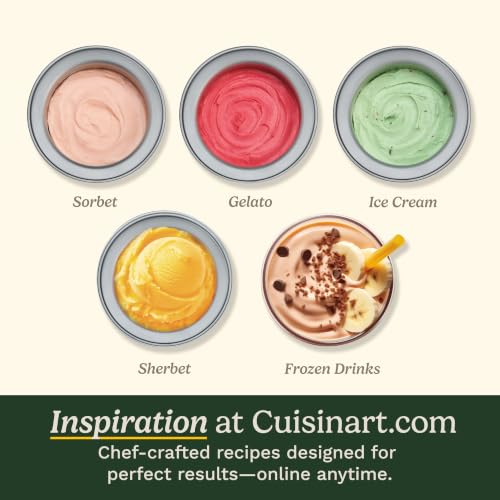 Cuisinart Ice Cream Maker Machine, Fully Automatic, Stainless Steel, 2 qt