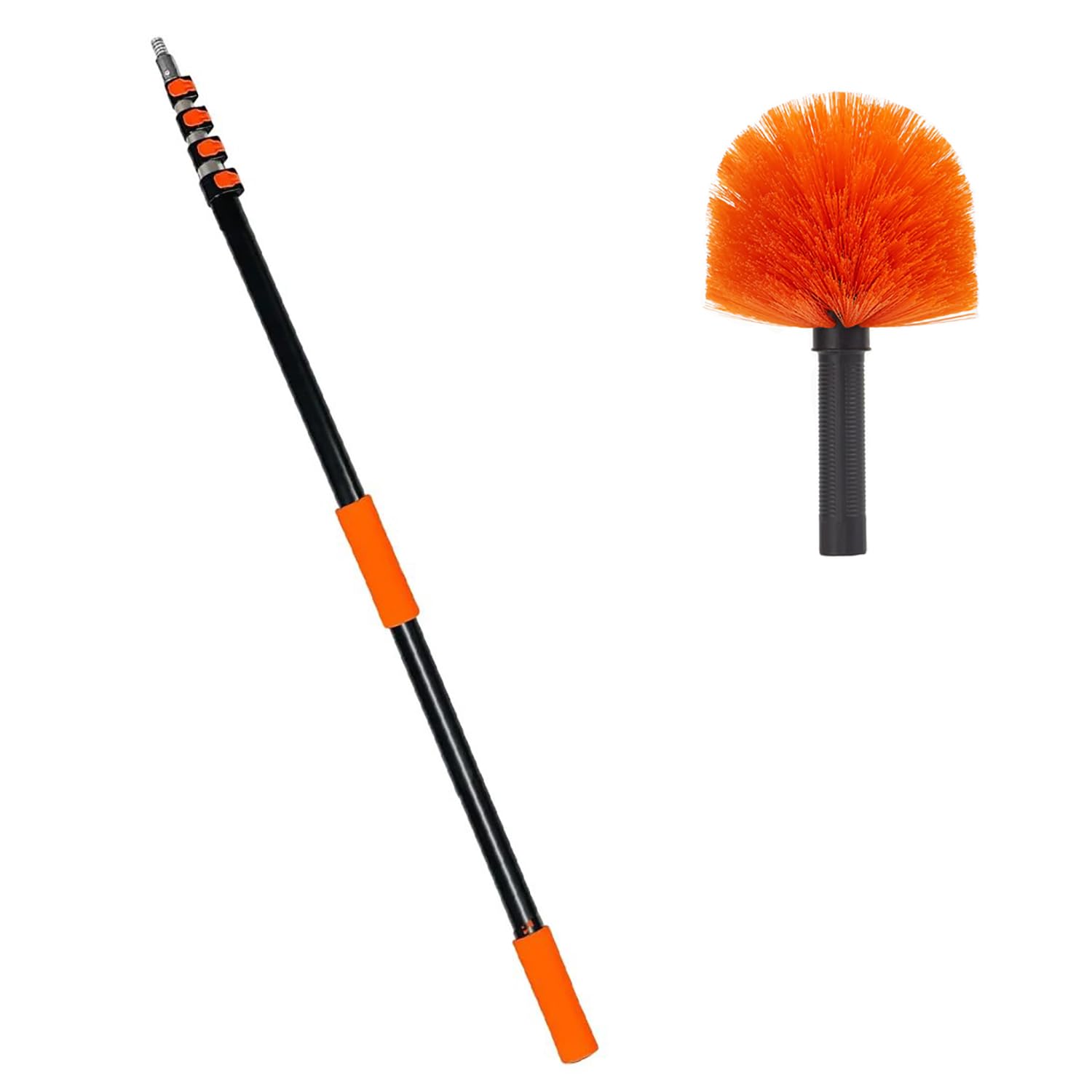 Plumero Telescopico Extensible，Spolverino per Polvere Allungabile 3.65m,Cepillo para Telarañas Extensible para Limpieza, Limpiadores Profesionales de Techos y Esquinas