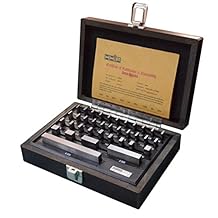 HHIP 4101-0002 36 Piece Rectangular Gage Block Set, AS 0 Grade, Steel