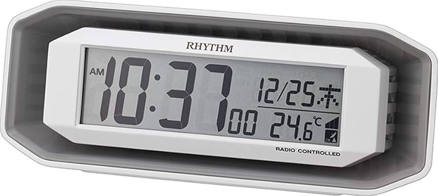 リズム(RHYTHM) 電波時計 目覚まし時計 大音量 電子音 アラーム
