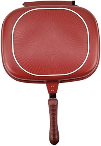 Sartén antiadherente de doble cara portátil BBQ Grill Pan de aleación de aluminio Tortilla Pan Flip Pan 11.0 in Olla de doble cara