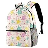 Photo Gallery lazen zaino casual zaino per scuola superiore e scuola media escursionismo campeggio zainetto rosa blu giallo motivo a stelle Photo Gallery lazen zaino casual zaino per scuola superiore e scuola media escursionismo campeggio zainetto rosa blu giallo motivo a stelle