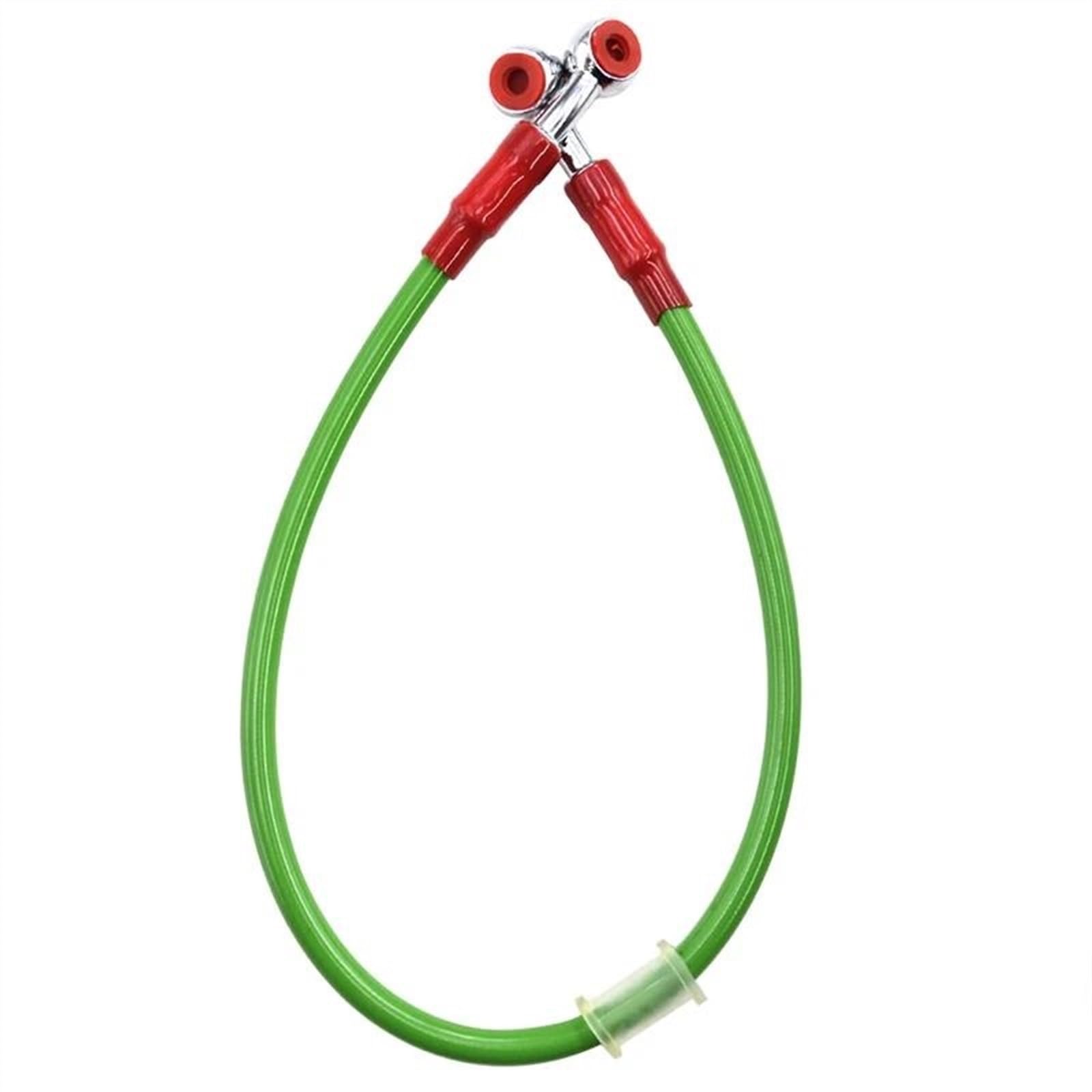 Ksxzw Green Motorbike Part 110Cm Motorcycle Braided Steel Hydraulic Brake Line Clutch Oil Hose Tube(Green)