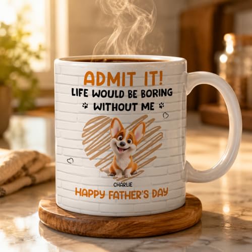 Taza personalizada para papás perro color Admit It 15oz miniatura 4
